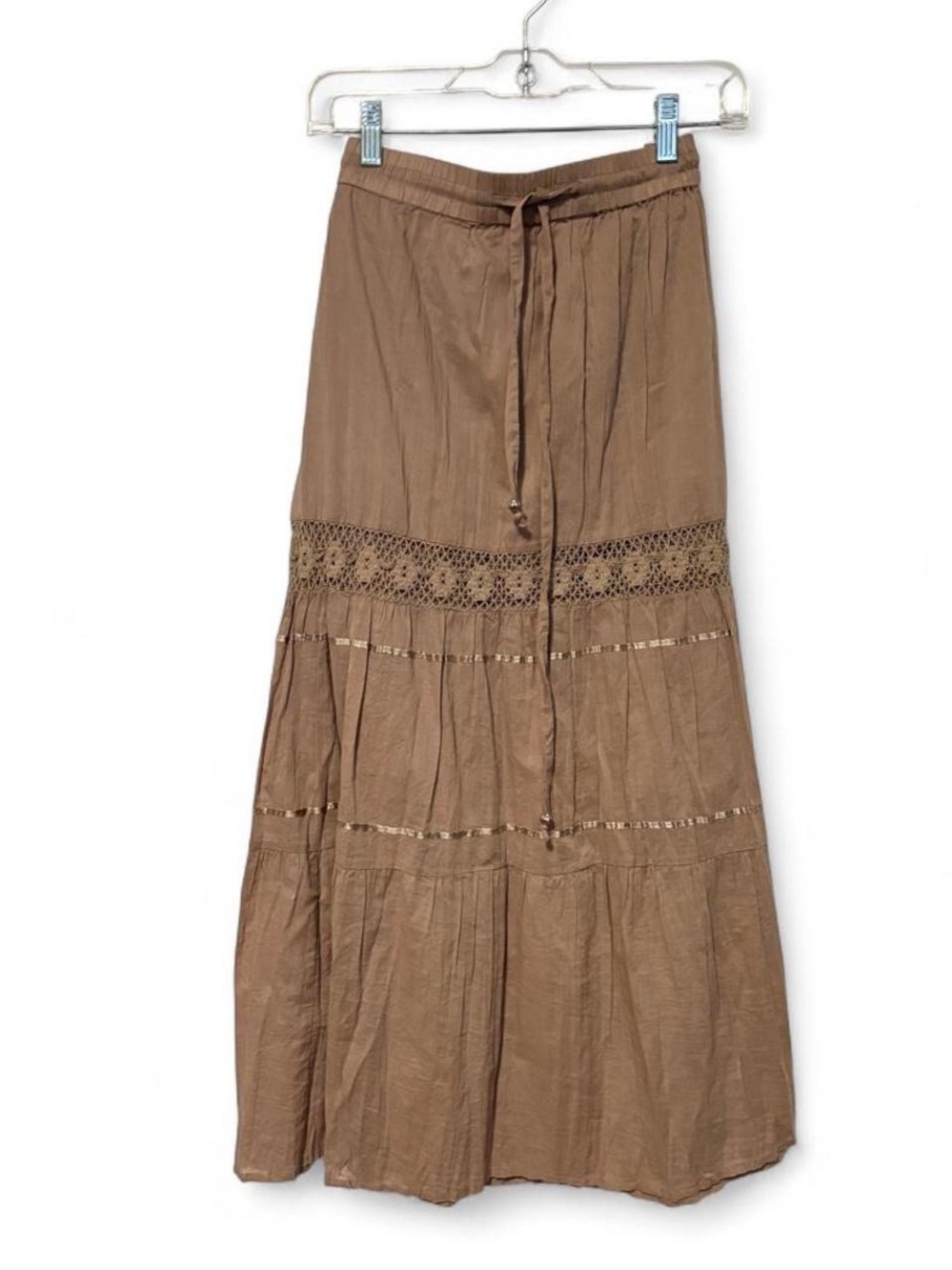 Cute boho cotton taxi skirt with crotchet and lace details lg